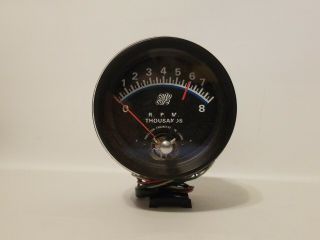 Vintage Tachometer Precision Engineered R.  P.  M.  Thousands Auto Care 4 - 6 - 8 Cyl