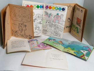 Vintage MLP G1 Coloring,  Activity,  and Painting Books,  2 Books,  & Birthday Card 2