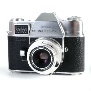 ^ Vintage Kodak Retina Reflex Iii Film Slr Camera W/ Retina Xenar 50mm F2.  8 Lens