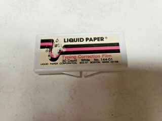 Vintage Liquid Paper Typing 30 Correction Film No.  144 - 01 (24 Sheets Remaining)