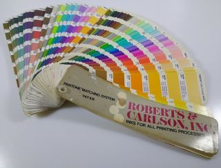 Vintage Pantone Matching System Color Ink Book All Colorsfor Coated & Uncoated