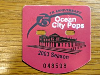 2003 Ocean City Jersey Beach Tag Badge Season