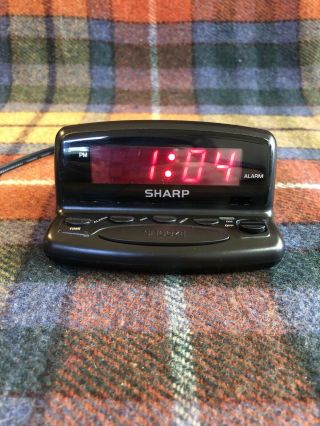 Vintage Sharp Digital Alarm Clock Spc026 Vg Cond Travel Snooze