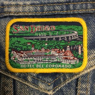 Rare Vintage San Diego Hotel Del Coronado Embroidered Sew - On Collectible Patch