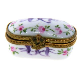 Mini Limoges Handcrafted Bijoux Pill/jewelry Box,  Estate Vintage France