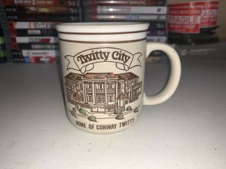 Vintage Conway Twitty City Music Village Usa Embossed Mug Cup Ceramic