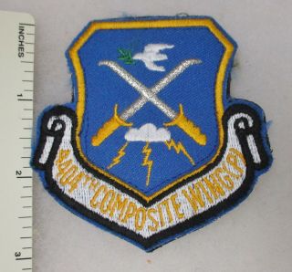 Us Air Force 4404th Composite Wing (p) Patch Vintage Hook & Loop Back