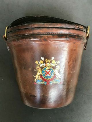Vintage Leather Ice Bucket