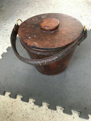 Vintage Leather Ice Bucket 3