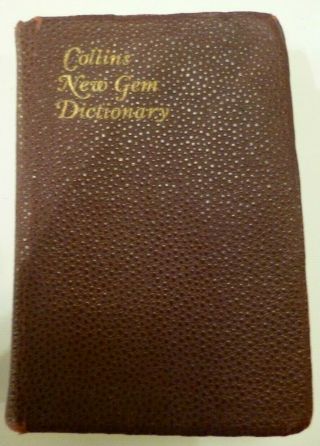 Collins Gem Dictionary Of The English Language Rare Vintage