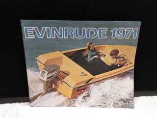 Vintage 1971 Evinrude Outboard Motor & Snowmobile Sales Brochure 24 Pages