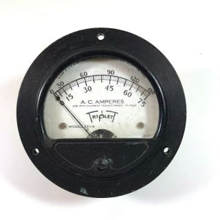 Vintage Triplett Ac Amperes Meter Ammeter Model 331 - S Bluffton Oh Usa Steampunk