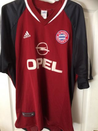Vintage Adidas Bayern Munich Munchen Football Shirt Jersey 2001 - 2002 Xl
