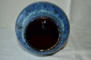 Vintage Scheurich Blue Vase Mid - Century 549 - 21 West Germany 3