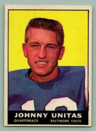 1961 Topps Johnny Unitas 1 Exmint Vintage Football Card