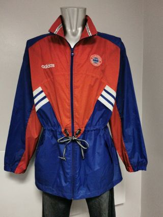 Vintage 1990s Adidas Bayern Munich Munchen Football Jacket Windbreaker 42/44 D7