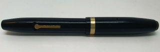 Vintage Conway Stewart Fountain Pen,  14ct Gold Nib,  Black With Gold Trim