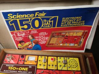 Radio Shack Tandy Science Fair 150 In 1 Kids Electronic Project Kit Vintage 1976