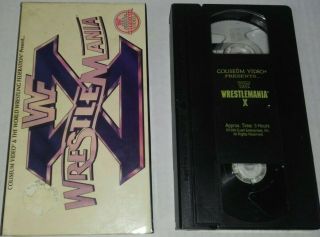 Rare Wrestlemania X (10) Vhs 1994 Vintage Wwf Wwe Ppv - Bret Hart,  Lex Luger