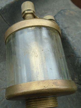 Vintage Brass Hit & Miss Engine Oiler with Glass 4 