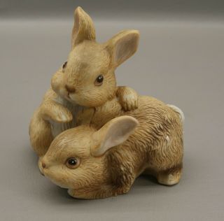 Vintage HOMCO Home Interiors.  Bunny Rabbits 1455 Bunnies 3