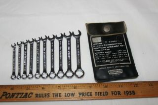 Vintage Sears Craftsman 9 - 43441 10 Pc.  Combination Ignition Wrench Set