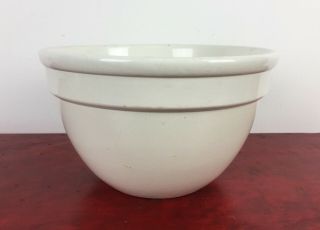 Vintage Fowler Pottery Large White Mixing Bowl - Stamped & Numbered 1200