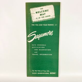 1958 Sagamore On Twin Lakes Resort Vintage Travel Brochure Milford Pa Vacation