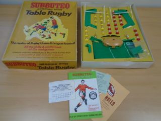 Subbuteo Vintage International Edition Table Rugby Boxed