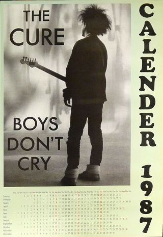 The Cure - Rare Vintage Glossy Calendar Wall Poster - 1987 Uk - 42 X 61 Cm - Nm