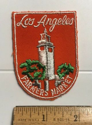 La Los Angeles Farmers Market Clock Tower Souvenir Embroidered Patch Badge