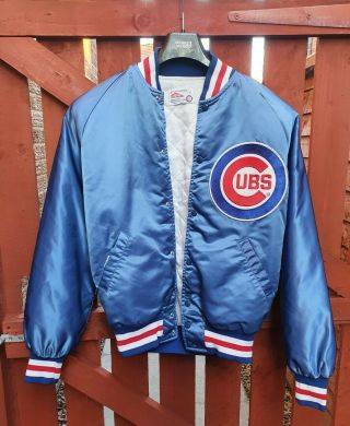 Chicago Cubs Vintage Baseball Jacket By Art - Flo - Size M