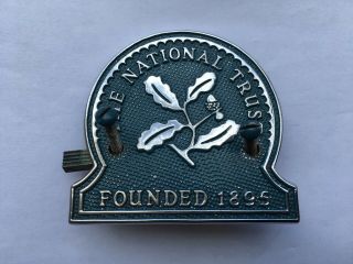 C1960s Vintage The National Trust Founded 1895 Radiator Fitting Car Badge
