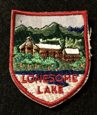 Lonesome Lake Hut Vintage Travel Patch Cannon Mt.  Franconia Hampshire Hiking