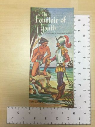 Vintage Travel Brochure The Fountain Of Youth Juan Ponce De Leon St Augustine