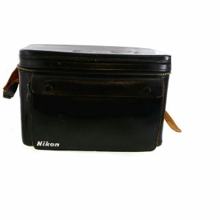 Vintage Nikon Leather Camera Case With Shoulder Strap,  Unknown Model - Ug