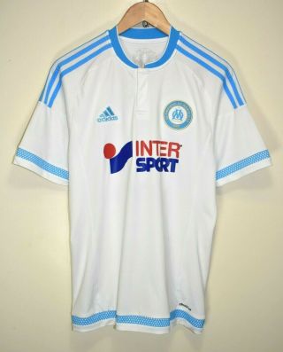 Adidas Olympique De Marseille 2015/16 Vintage Football Soccer Shirt Jersey M