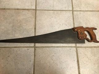 Vintage Disston & Sons D Swayback 26 " Hand Saw Crosscut Collectible Tool Usa