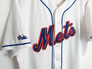 Vintage 90s York Mets MLB Baseball Jersey White Majestic Made in US Size L 3