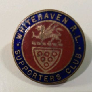 Vintage Whitehaven Rugby League Supporters Club Badge