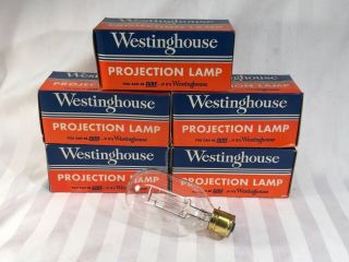 5 Vintage Westinghouse Aviation 500w 115 - 120v T20 - C13 Fil Projection Lamps