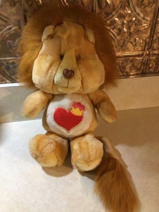 Vintage Kenner 1984 Care Bear Cousins Brave Heart Lion Plush Toy 13 "