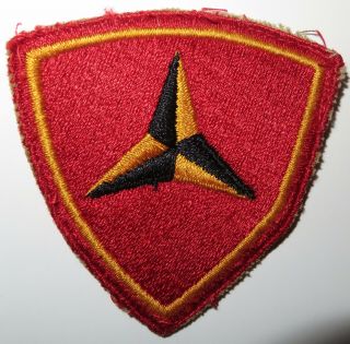 Vintage Ww2 Usmc Third 3rd Marine Division Patch No Glow Iwo Jima Guam Us Wwii
