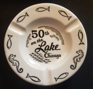 Chicago 50th On The Lake Ashtray Royal China Vintage Memorabilia Ships In 24 Hrs