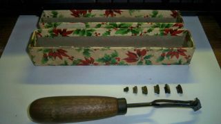 Vintage Brownell Full View Checkering Tool In Christmas Box