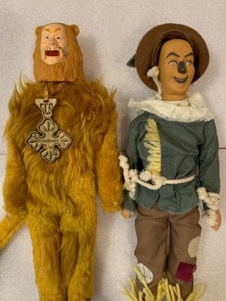 Wizard Of Oz Dolls Vintage Mgm 1988 2 Dolls Cowardly Lion & Scarecrow.