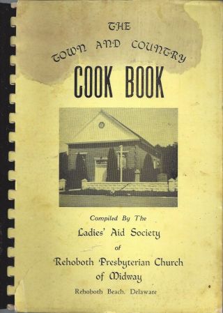 Rehoboth Beach De Antique Presbyterian Church Town & Country Cook Book Local Ads
