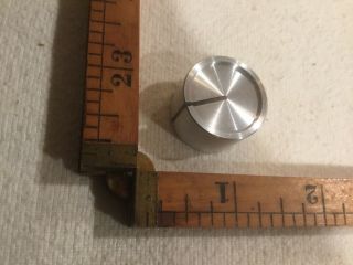 1 Vintage 1 Inch Alco Knob Aluminum Pointer Knob,  Smooth Side,  1/4 Shaft
