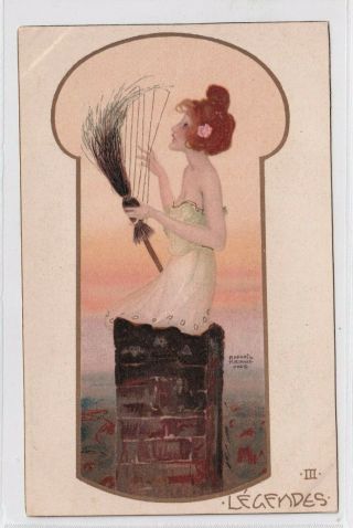 Vintage Postcard Artist Raphael Kirchner Legends Series P/card 1903