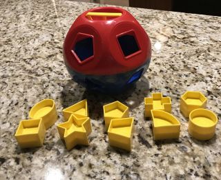 Vtg.  Tupperware Shape - O - Ball Toy Sorter Complete With All 10 Shapes